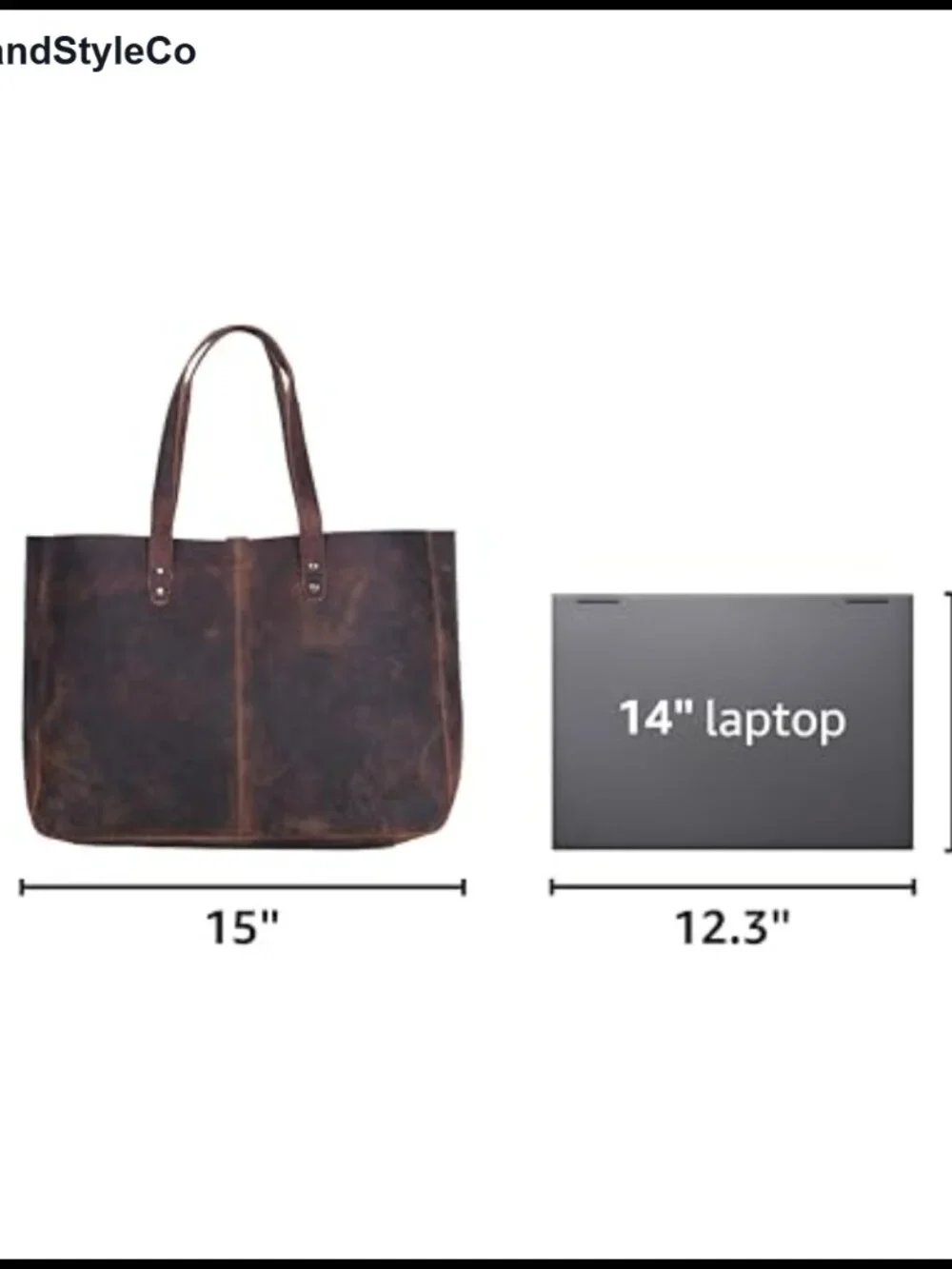 Leather Tote Bag Satchel Handbag Women Travel Shopping